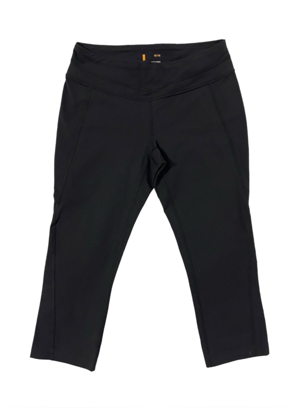 Lucy Black Cropped Leggings Size M Athletic Yoga Pants Mid Rise
